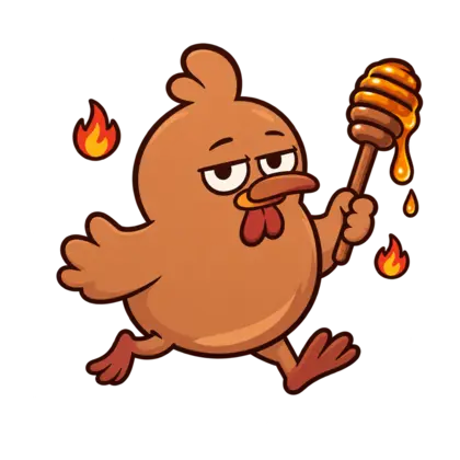 Chickentopia Vogel mit Honiglöffel